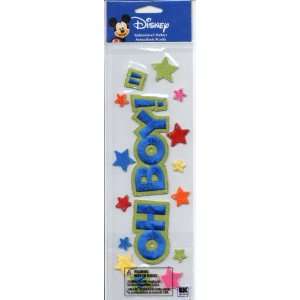  Disney Mickey Mouse Oh Boy Embroidered Scrapbook Stickers 