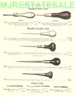 1911 Stanley Hurwood Jennings Scratch Awl Catalog AD  