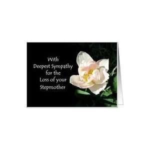  Loss of a Stepmother Sympathy Card   Pink Tulip Card 