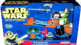 Star Wars Playskool Luke & Speeder Bike Toy MIB Ages 3+  