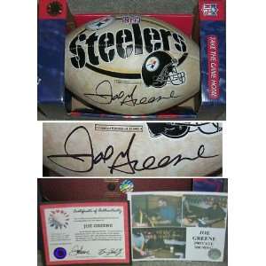  Joe Greene Signed Steelers Logo Fotoball Football Sports 