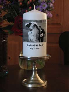 Personalized Custom Wedding Candles from Goody Candles Photo Candles