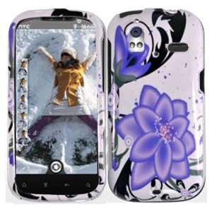  Violet Lily Hard Case Cover for HTC Amaze 4G Cell Phones 