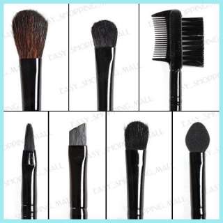 Black Stage Use Elegance Style 7 Cosmetic Brushes Set  