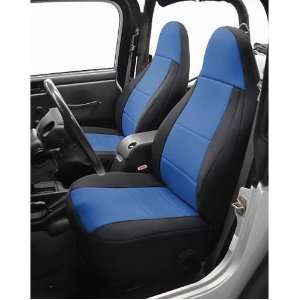   Black / Blue Front Seat Cover for Jeep Wrangler 4 Door 07 Automotive