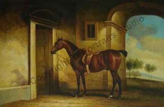 Brown Horse In Stable Original Canvas Oil Painting SALE  