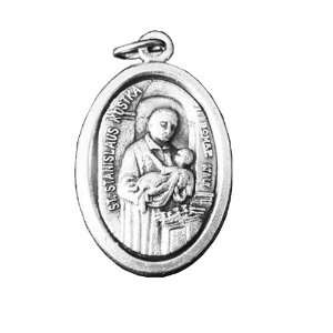  St. Stanislaus Kostka Medal Pray for Us 20 Steel Chain 