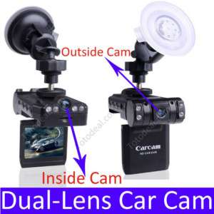 Dual Lens Car Camera DVR in Dash Vehicle Video Recorder  