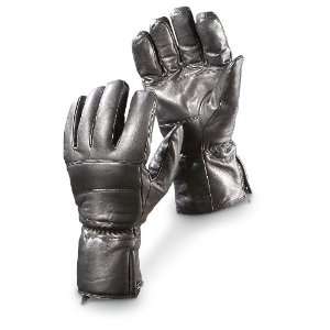   Ash 40 gram Thinsulate Insulation Leather Gauntlet Gloves Black