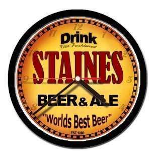  STAINES beer and ale cerveza wall clock 
