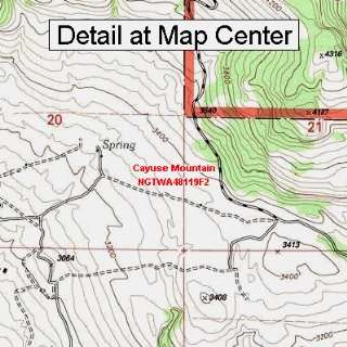  USGS Topographic Quadrangle Map   Cayuse Mountain 