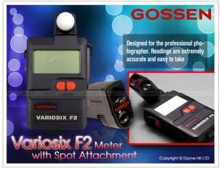 Gossen Variosix F2 Meter +Spot Attachment Set #Q017  