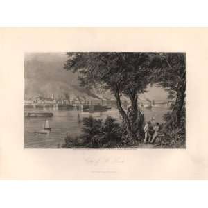   Engraving of the City of St. Louis by A. C. Warren