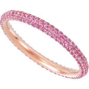  Sapphire Eternity Band in 14k Rose Gold Jewelry