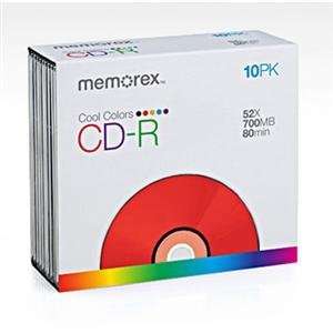  NEW CDR 80 10PK Slim Cool 52X (Blank Media) Office 