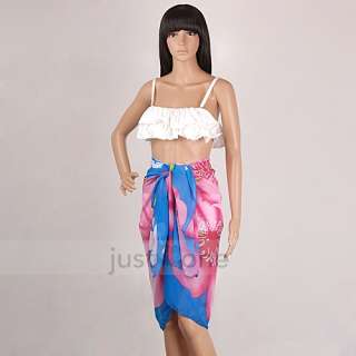   Wrap Pareo Dress Sarong Beach Bikini Swinwear Cover Up Scarf  