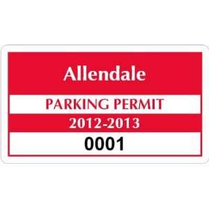  Parking Labels   Design CD7 Reflective Permanent Permit, 3 