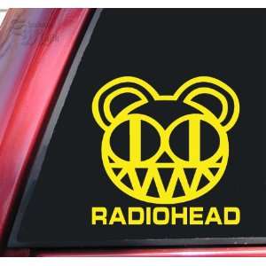  RADIOHEAD Yellow Vinyl Decal Sticker Automotive