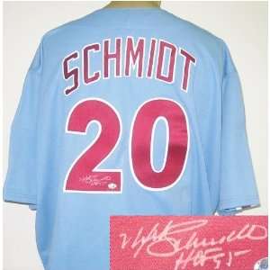 Mike Schmidt Autographed Uniform   Cooperstown Hof  Sports 