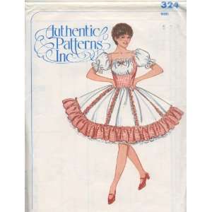  Authentic Patterns #324   Ladies Square Dance Dress Pattern 