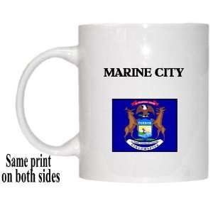    US State Flag   MARINE CITY, Michigan (MI) Mug 