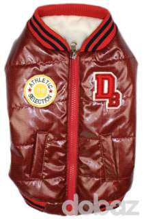 DOBAZ Sport Quilted Dog Red Jacket Clothes S,M,L,XL,2XL  