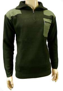 LOLIN CARRION MEN’S MILITARY STYLE HALF ZIP JUMPER  