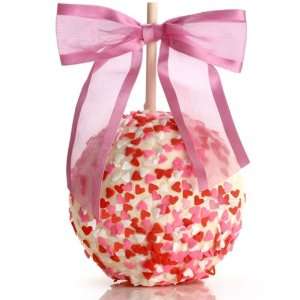 Heart Sprinkled White Chocolate Caramel Grocery & Gourmet Food