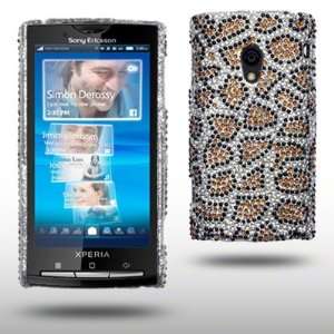  SONY ERICSSON X10 LEOPARD SPOTTED DIAMANTE DISCO BLING 