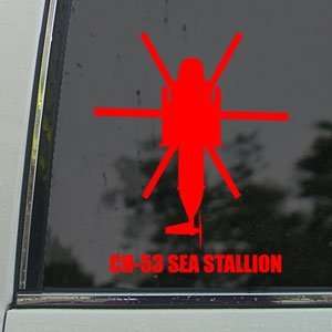  CH 53 SEA STALLION Red Decal Military Soldier Car Red 