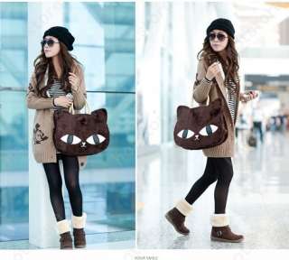 Korean Fashion Style Cute Cat Face Lady Hobo Fluffy Bag Shoulder 