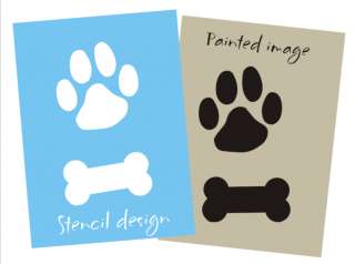 STENCIL Paw Print Bone you paint Pet decor Dog Cat Sign  