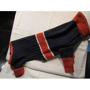   Dark Blue and Rust Colored Classic Dog Sweater LARGE 