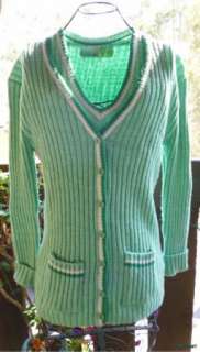   Sweater Set Cardigan Knit Tank Top Shirt Space Dye Rockabilly  