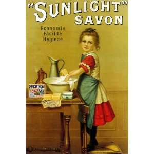 Ferdinand Champenois Vintage Poster Sunlight Savon Chromolithograph 