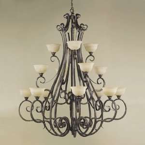   F2097/844PBR Segovia Collection 16 Light Chandel