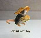 Dollhouse Miniatures Rat or Mouse Eating Loaf of Bread  