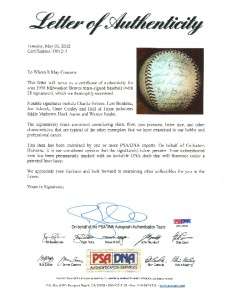 1956 Milwaukee Braves Signed ONL Team Ball baseball PSA Hank Aaron 