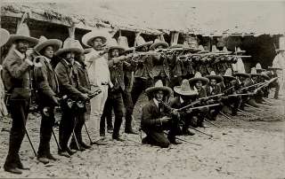 1914 Mexican Revolution    REAL PHOTO Armed Soldiers   Mexican Rurales 