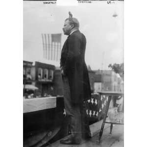  1900s photo T. Roosevelt speaking in Asheville