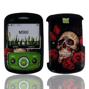  For Samsung Reclaim M560 Accessory   Red Rose Skull Design 