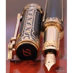  S.T. Dupont 1001 Nights President Fountain Pen   Blue/Gold 