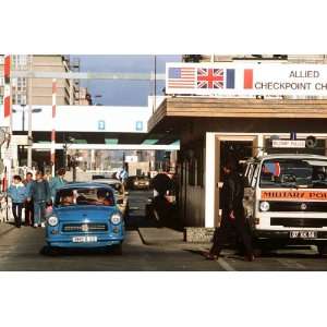 Checkpoint Charlie 1989 East Germans Going West 8 1/2 X 11 Color 