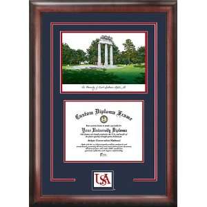   South Alabama Jaguars Spirit Diploma Frame with Campus Image Sports