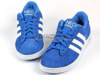 Adidas Neo Label Derby Blue/White/White 2012 Mens Suede Low Casual 
