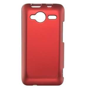  RED Hard Rubber Feel Plastic Cover Case for HTC Evo Shift 4G + Car 