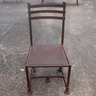 Industrial Machine Age Steel Dining Chairs  