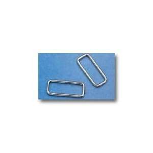  Rectangular Loop Metal D Rings 1 Stainless Steel, Box of 