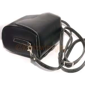 com RainbowImaging Black GENUINE Leather Case Bag for Sony NEX 5 NEX 