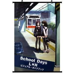  School Days Anime Wall Scroll Poster Saionji Sekai Katsura 